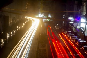 Overpass by night, Beirut